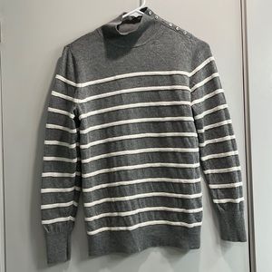Gray Mock-neck Sweater
